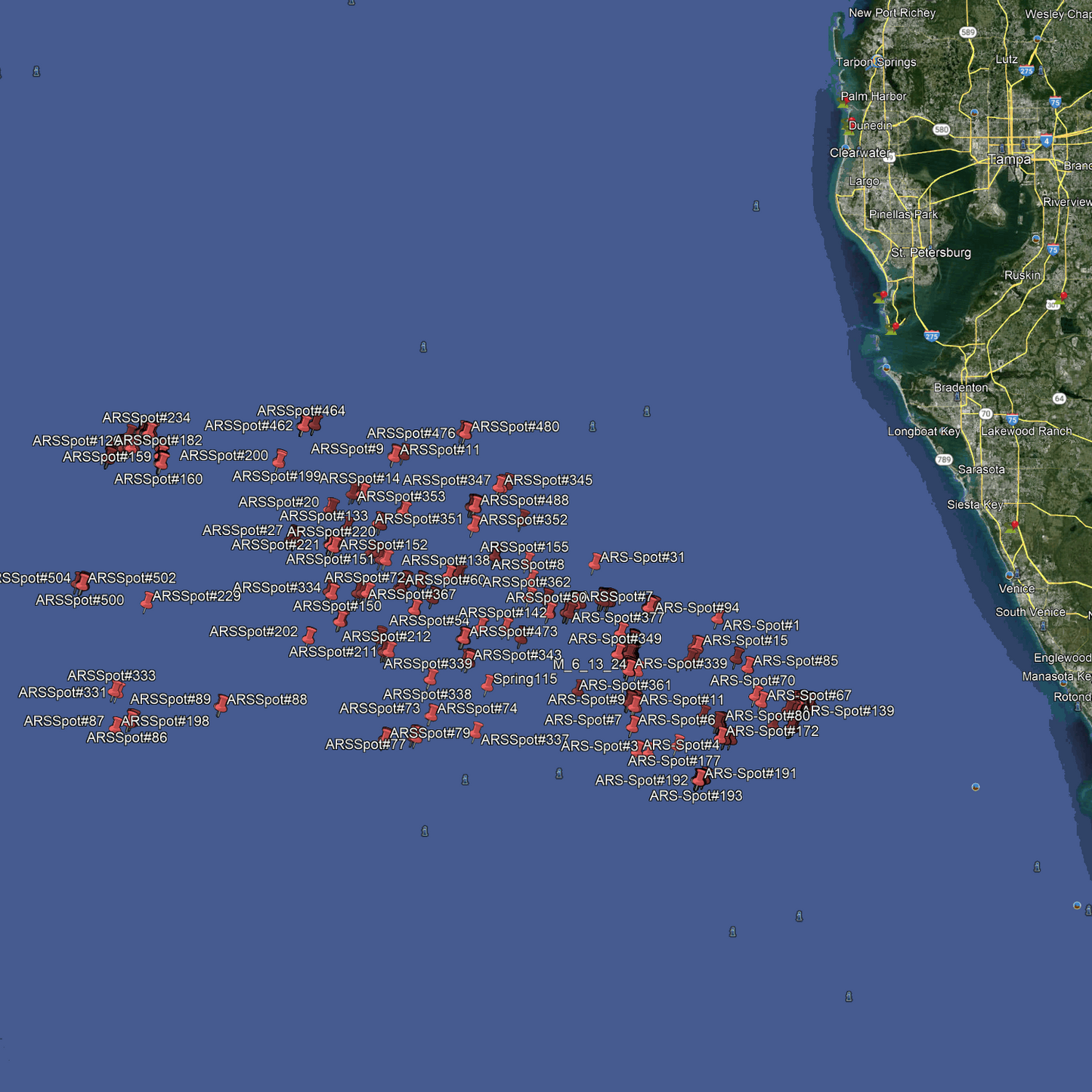 Sarasota & Venice Fishing Spots - Red Snapper Numbers
