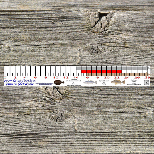 South Carolina Inshore Fishing Slot Ruler Decal