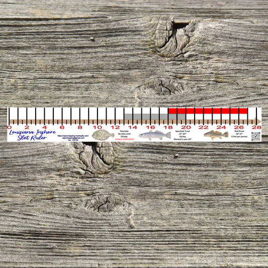 Louisiana Inshore Fishing Slot Ruler Decal