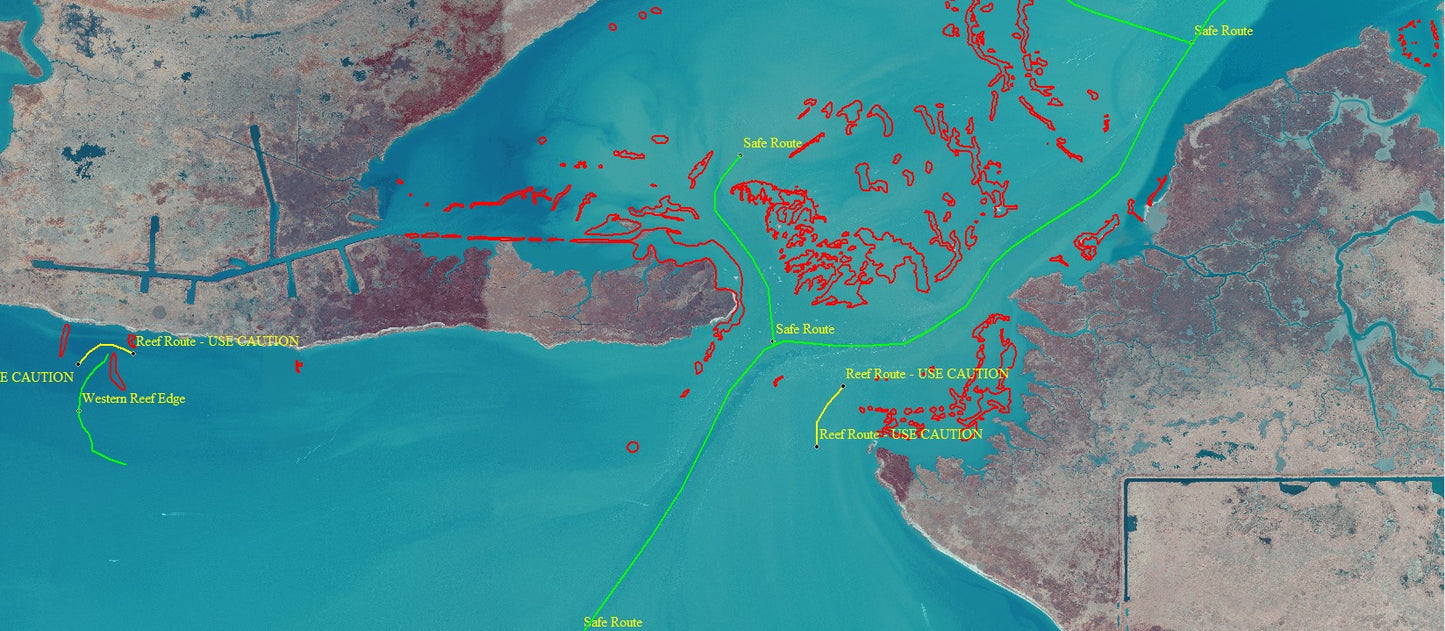 Vermilion Bay Reef Fishing Map