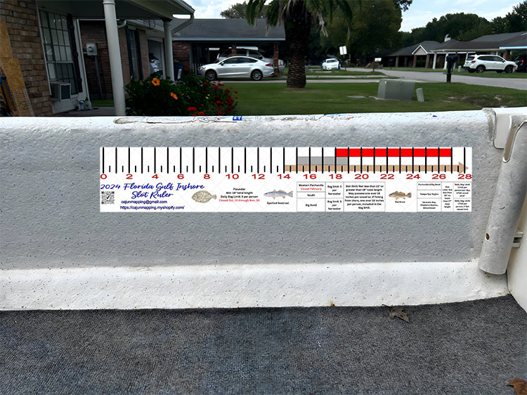 Florida Gulf Coast Inshore Fishing Slot Ruler Decal – Cajun Mapping