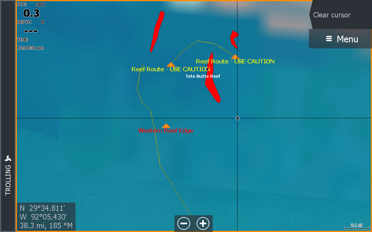 Vermilion Bay Reef Fishing Map