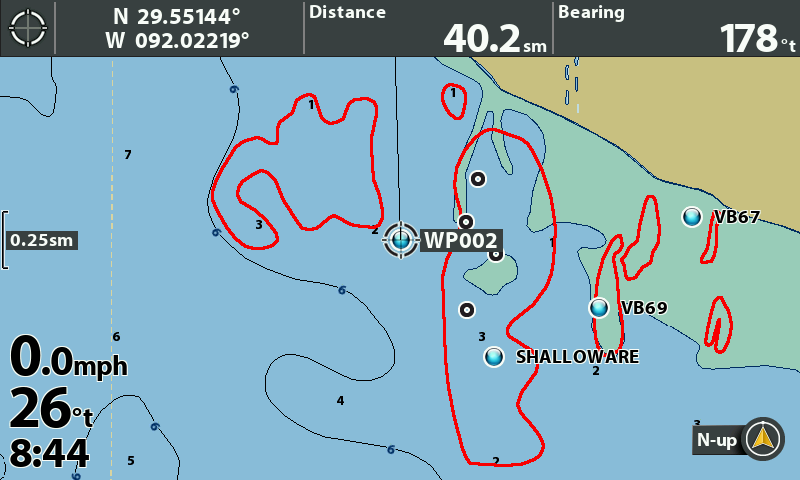 Vermilion Bay Reef Fishing Map