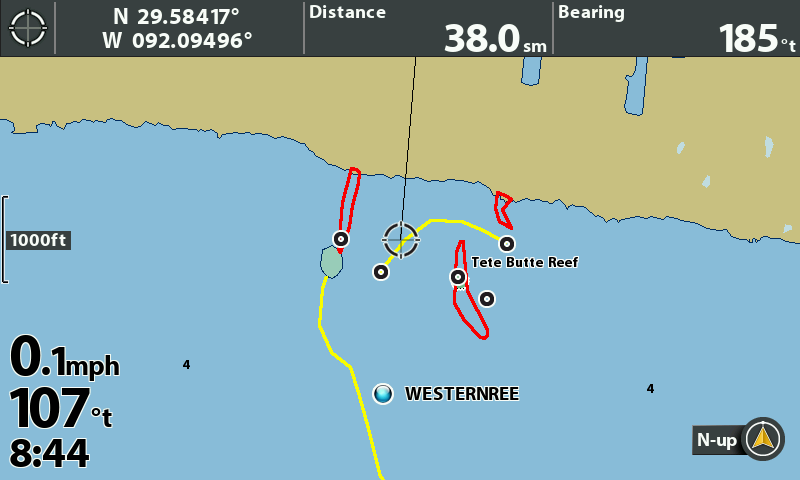 Vermilion Bay Reef Fishing Map