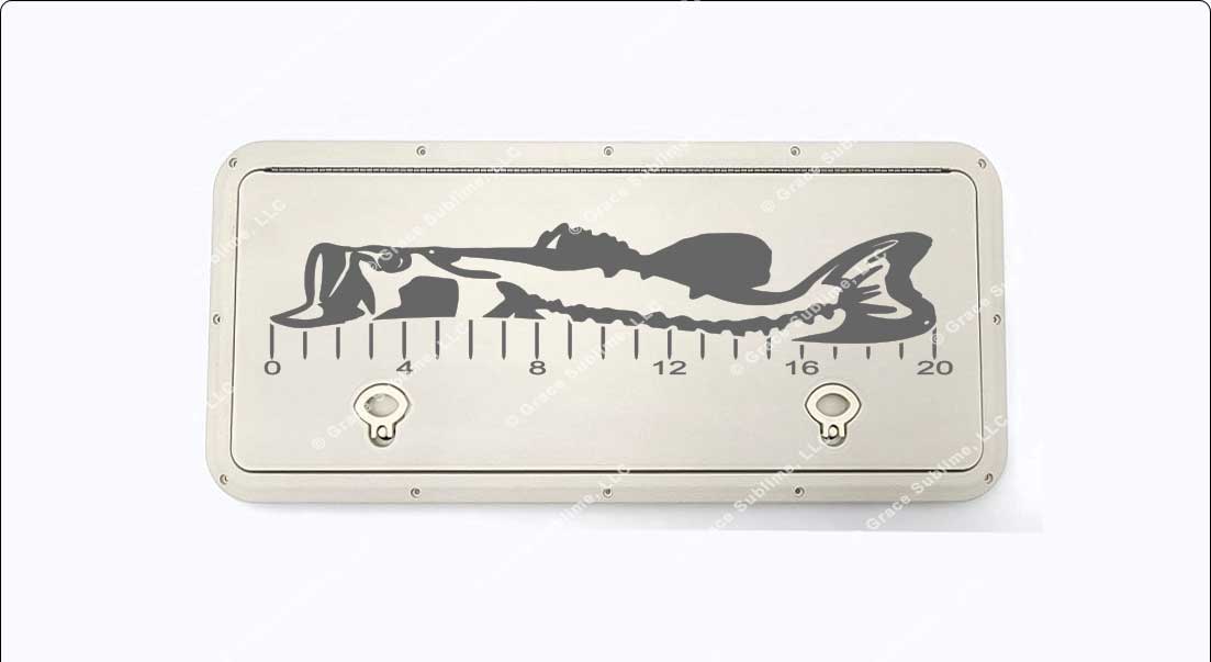 Largemouth Bass Custom Fish Ruler for Boat, Kayak, Ice Chest and More