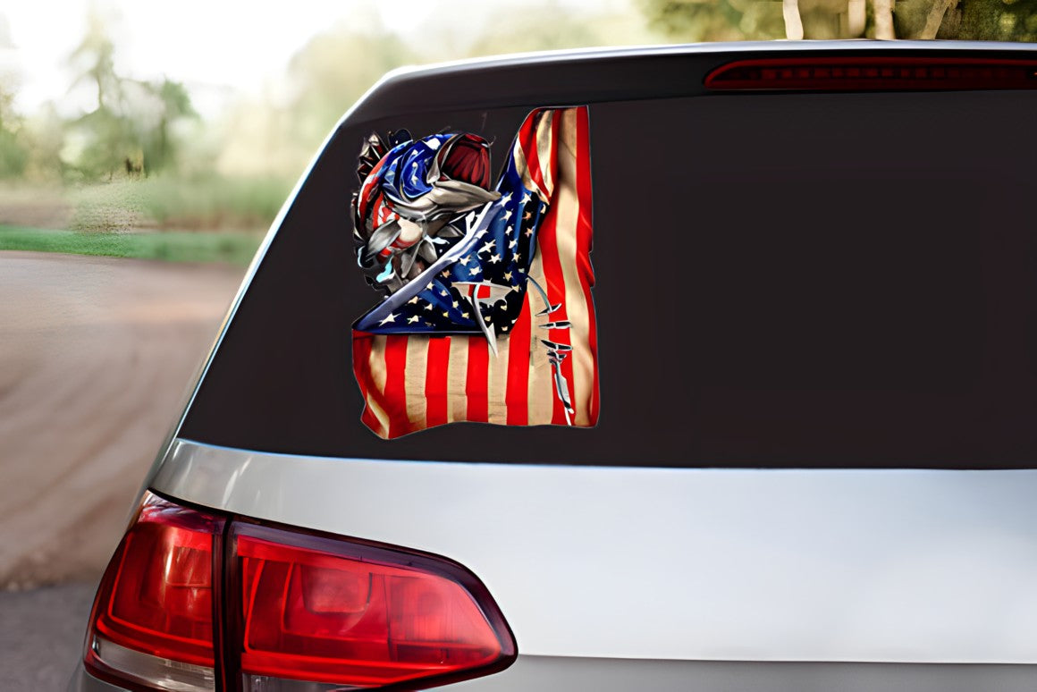 Bass Flag Decal