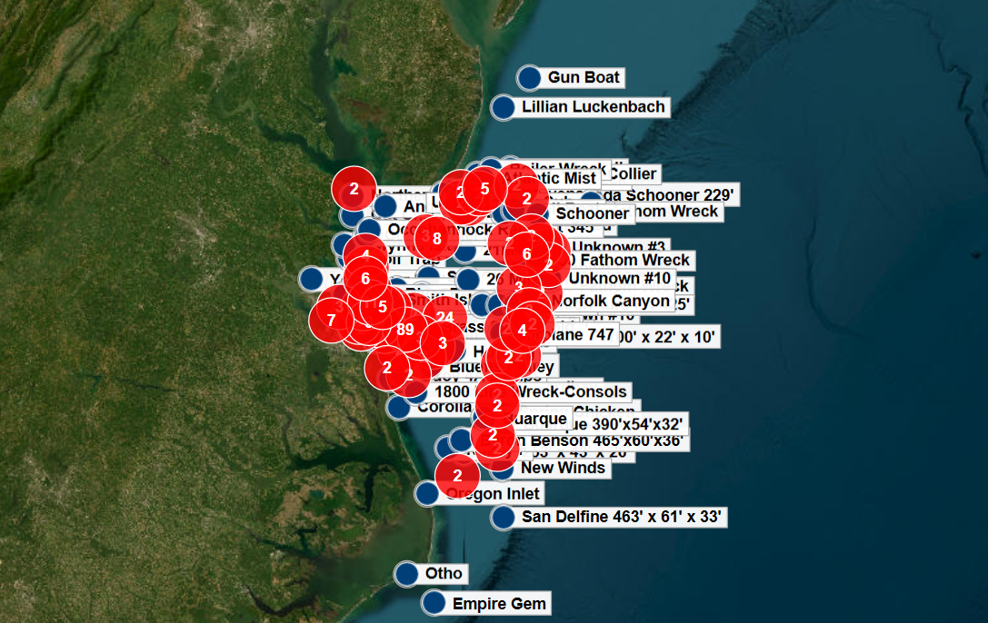 Chesapeake Bay Hot Spots Fishing Map