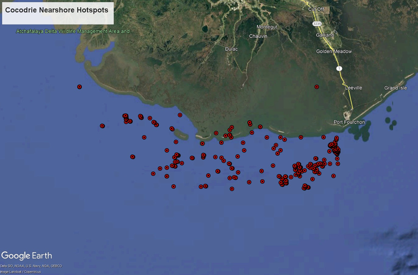 Cocodrie Nearshore Hotspots