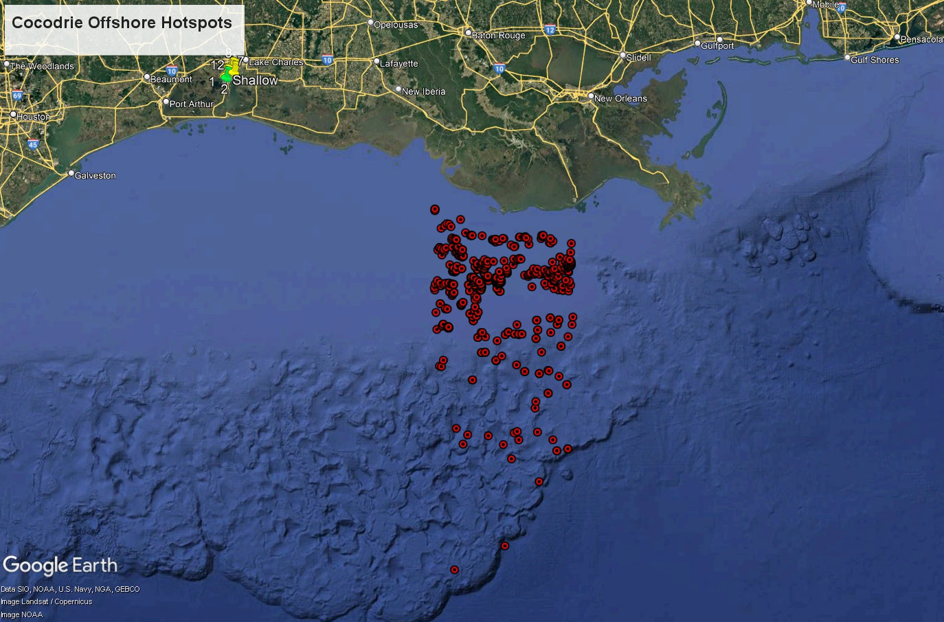 Cocodrie Offshore Hotspots