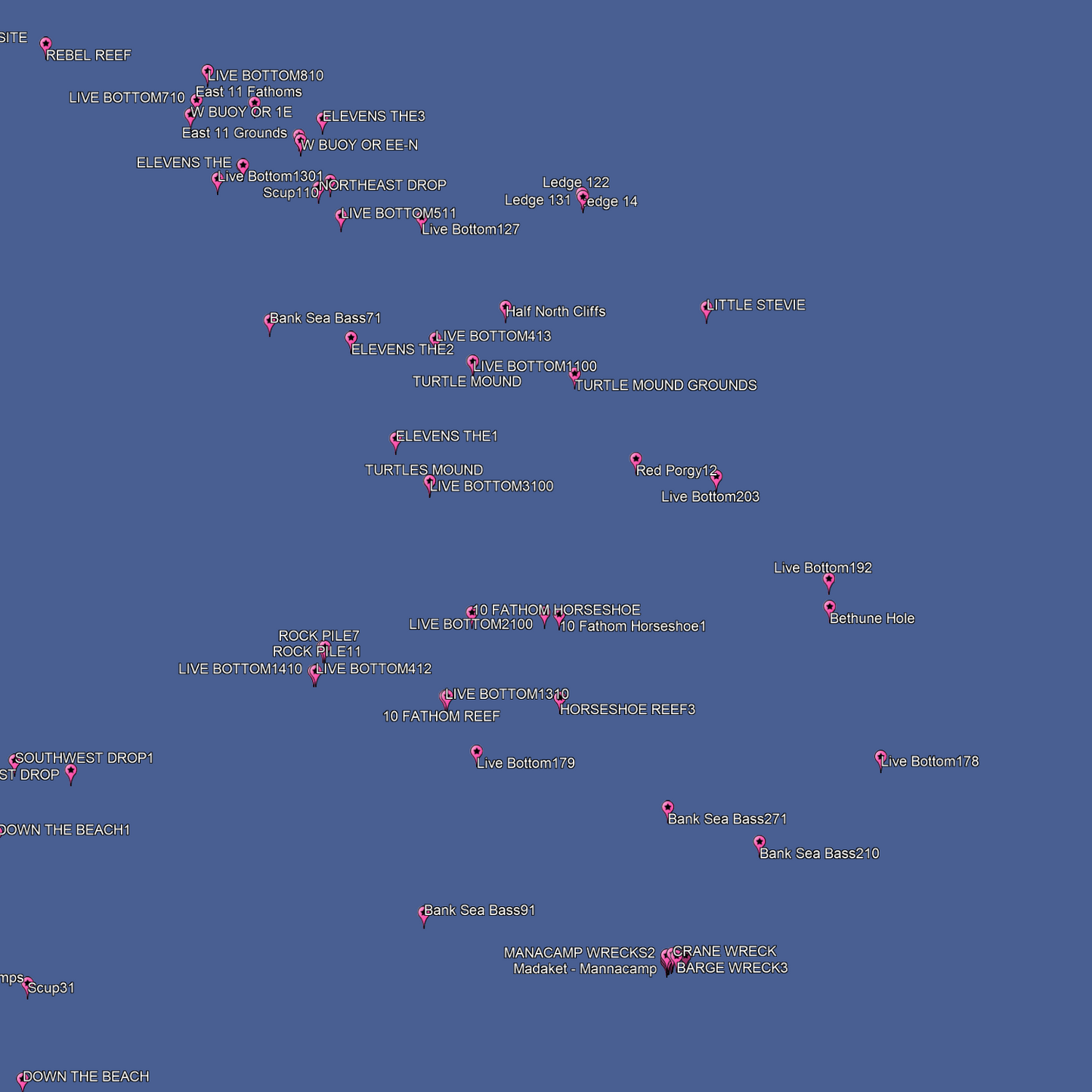Daytona Beach Fishing Spots - Near Shore Numbers