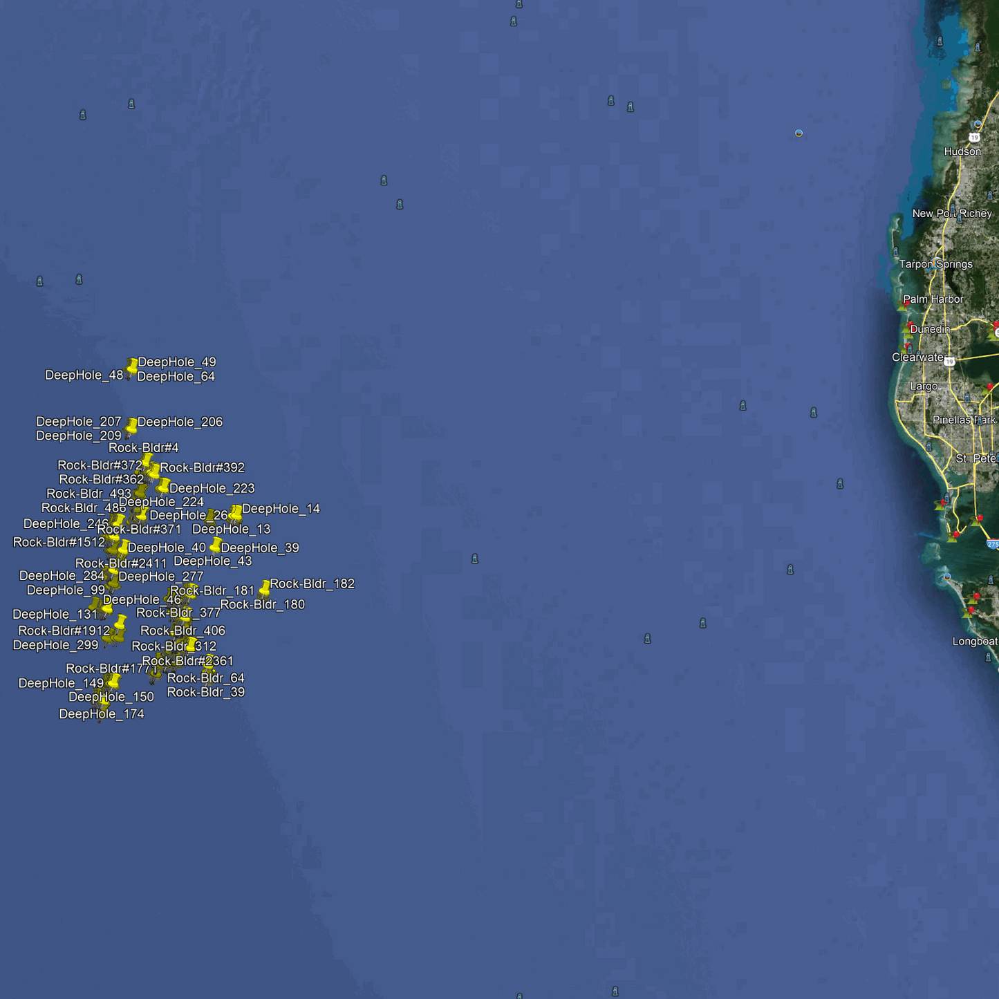 Deep Drop Fishing Spots - Tampa Bay Offshore