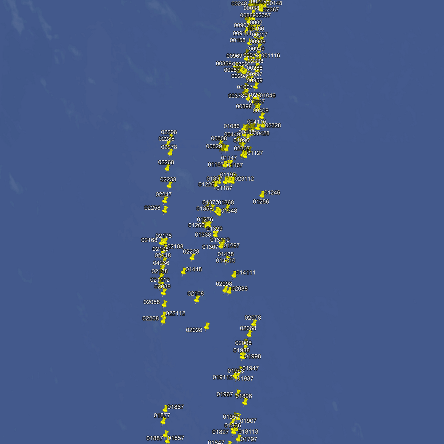 The Elbow Fishing Spots - Deep Offshore Numbers