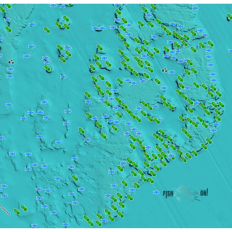 Florida Middle Grounds Fishing Spots - Numbers