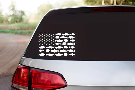 Fish Flag Decal