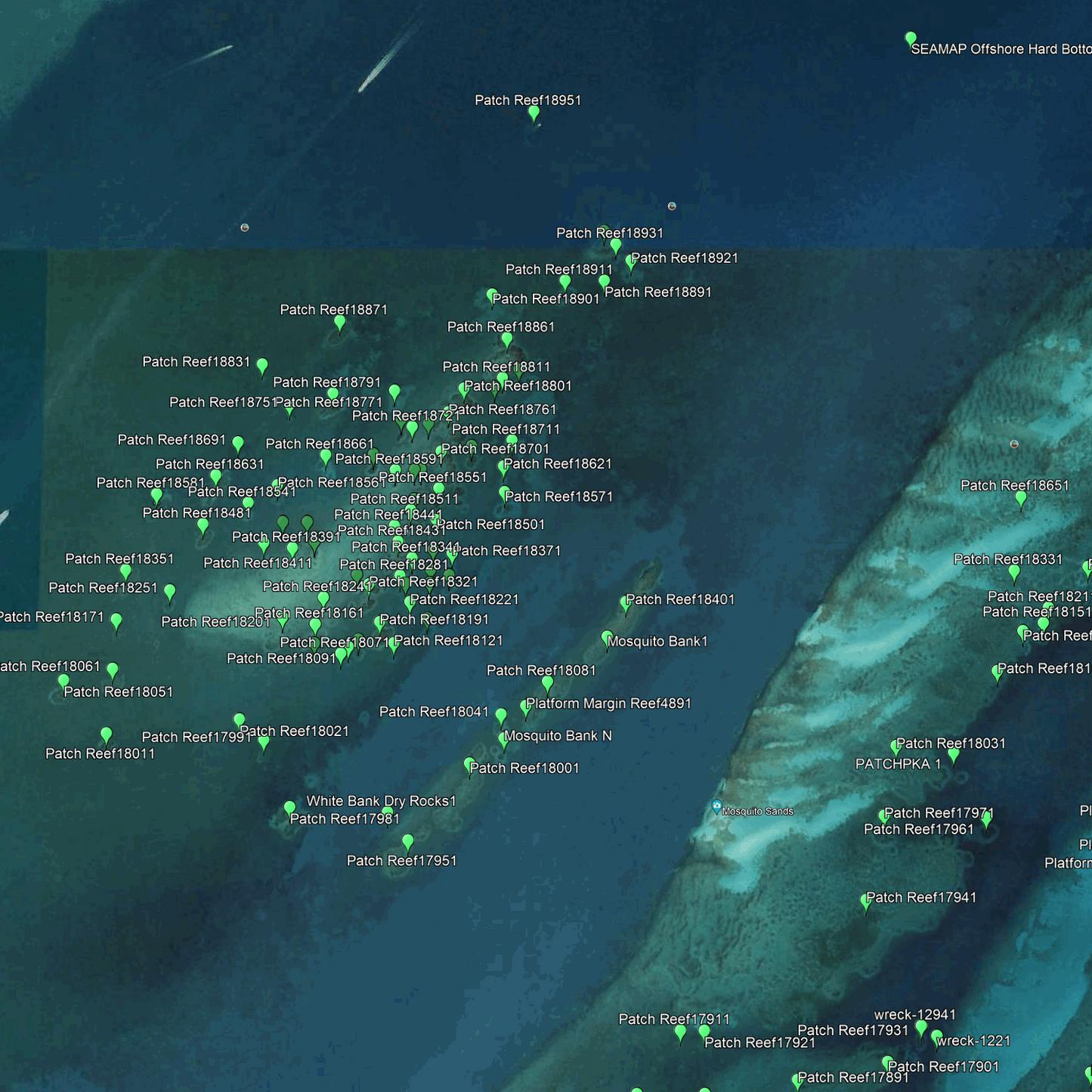 Islamorada Fishing Spots - Nearshore Numbers