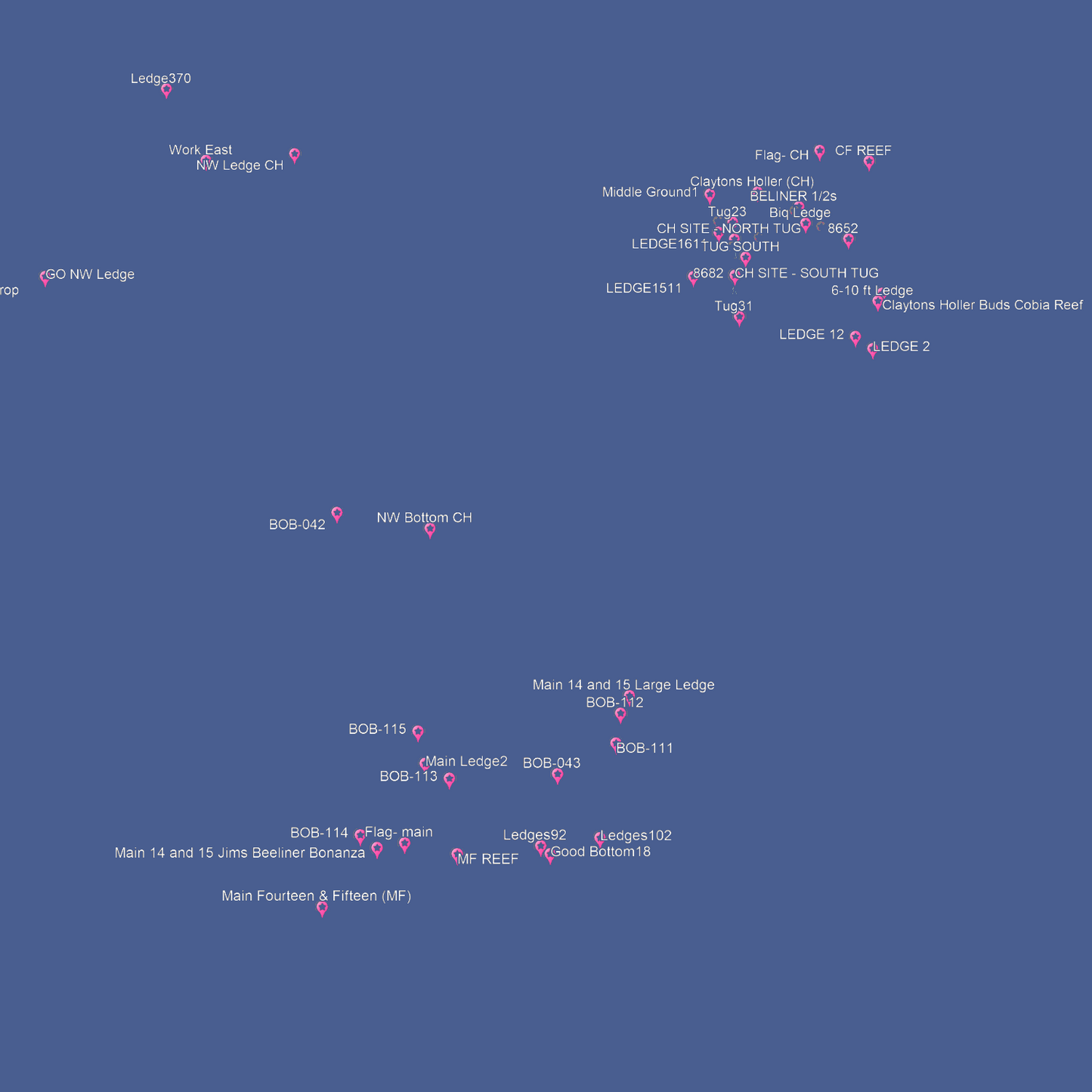 Jacksonville Fishing Spots - Nearshore numbers