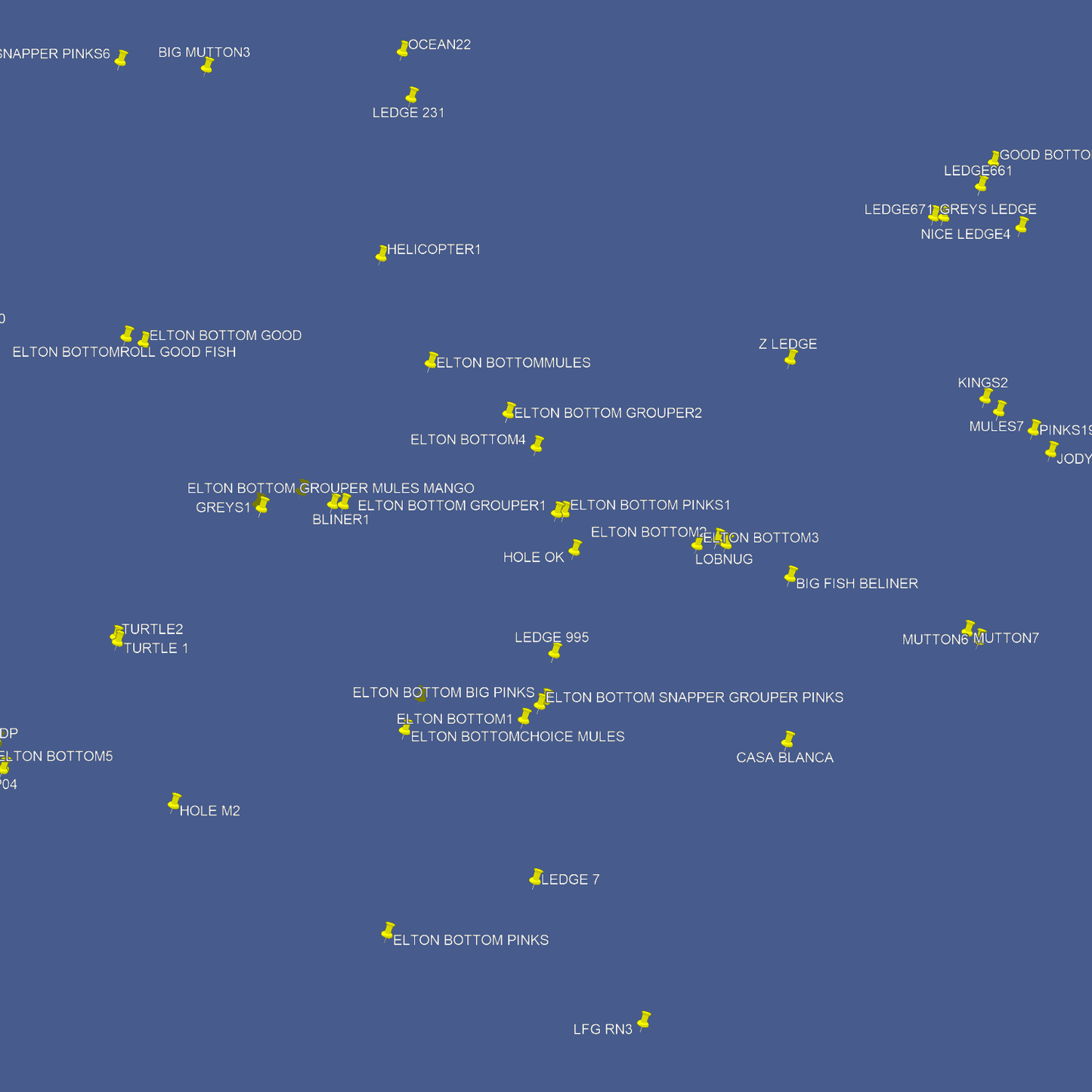Jacksonville Fishing Spots - Offshore numbers