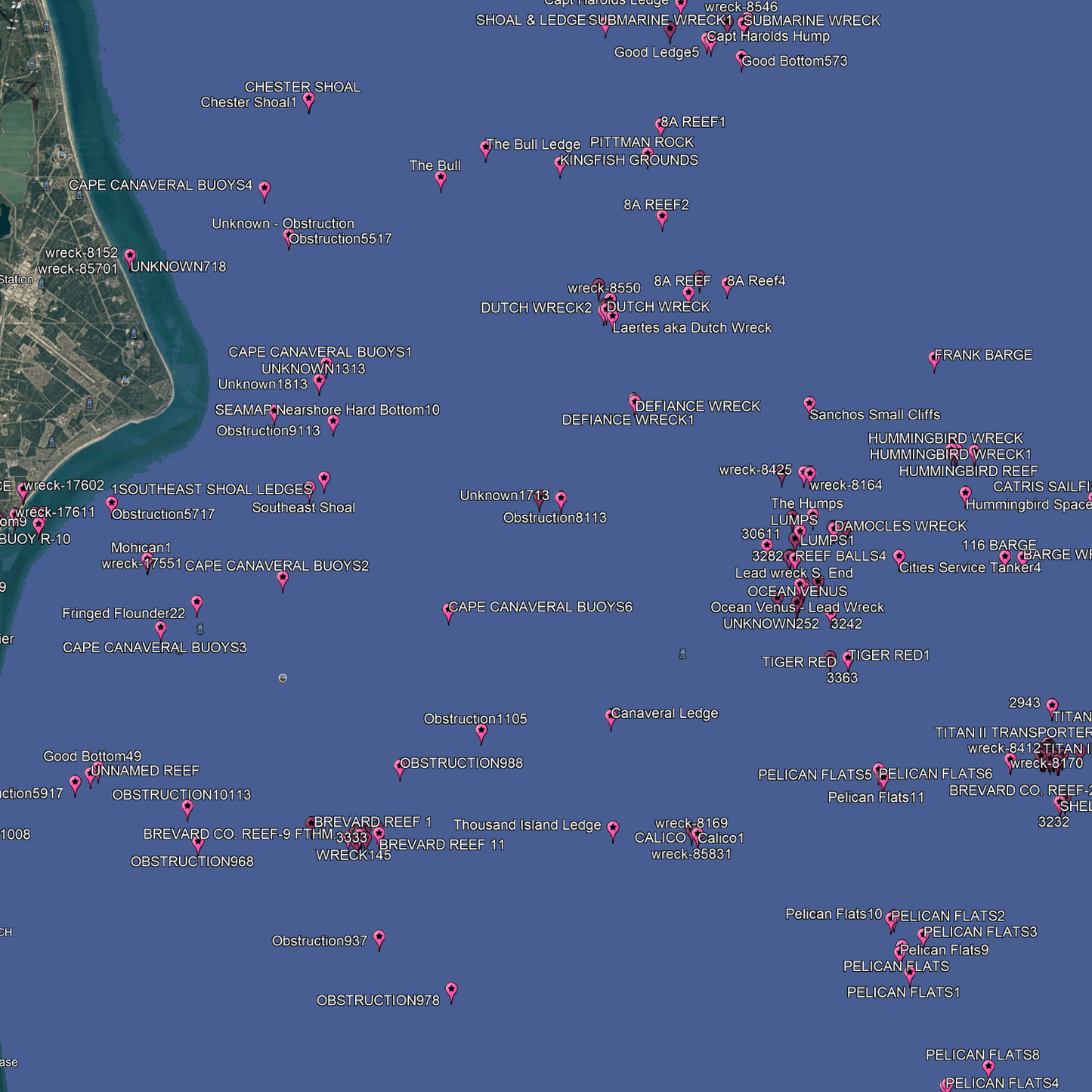 Melbourne Fishing Spots - Nearshore Numbers