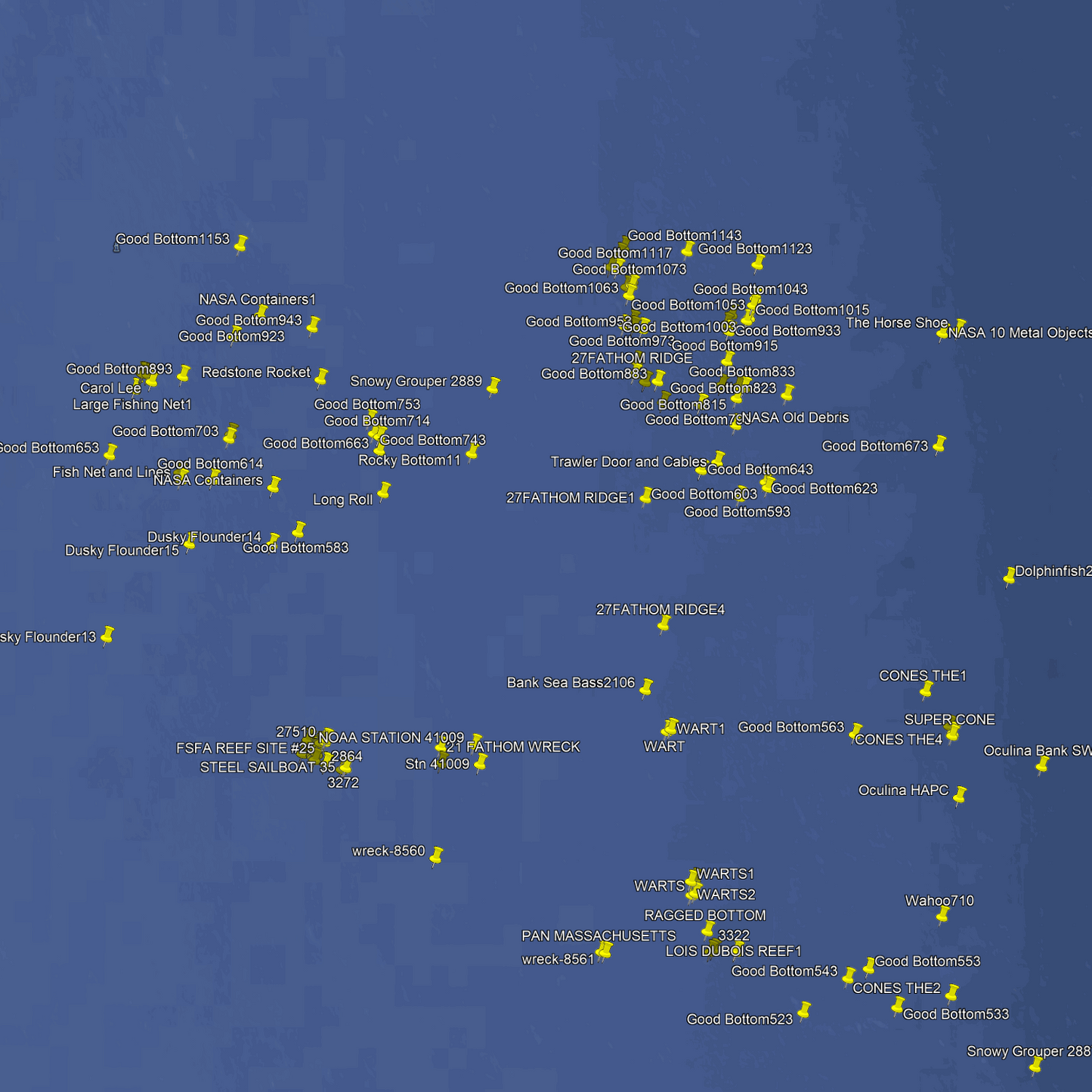 Melbourne Fishing Spots - Offshore Numbers