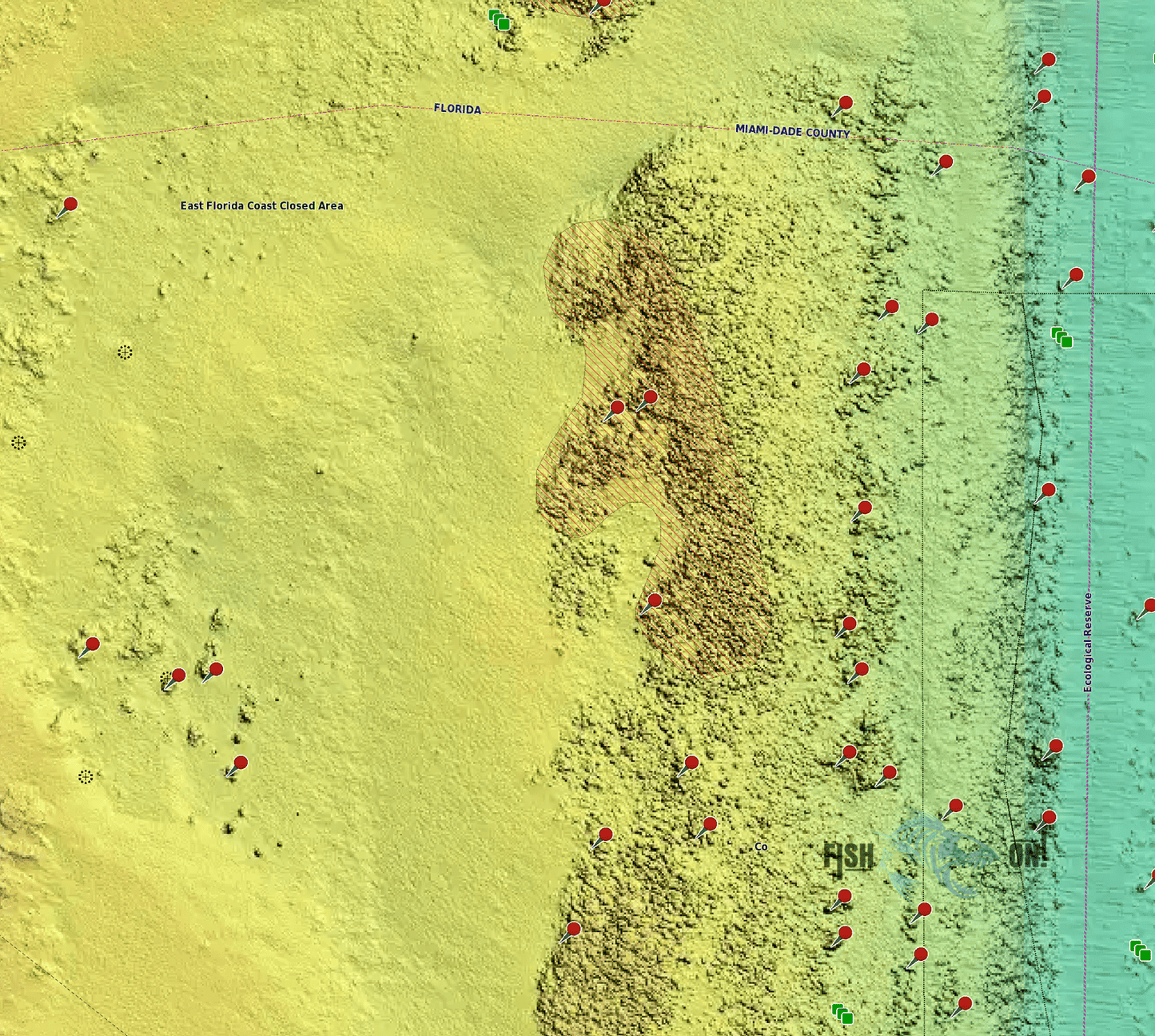 Miami Fishing Spots - Nearshore Numbers
