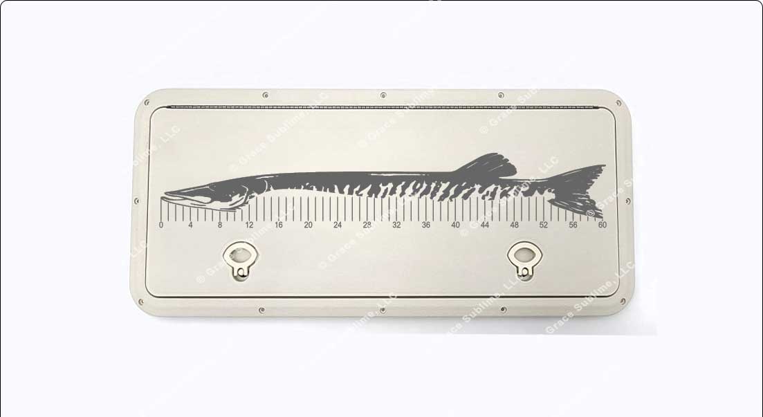 Skipper Fish Ruler Musky Custom Fish Ruler for Boat, Kayak, Ice Chest and More – Cajun Mapping