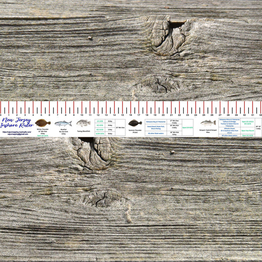 New Jersey Inshore Fishing Ruler Decal
