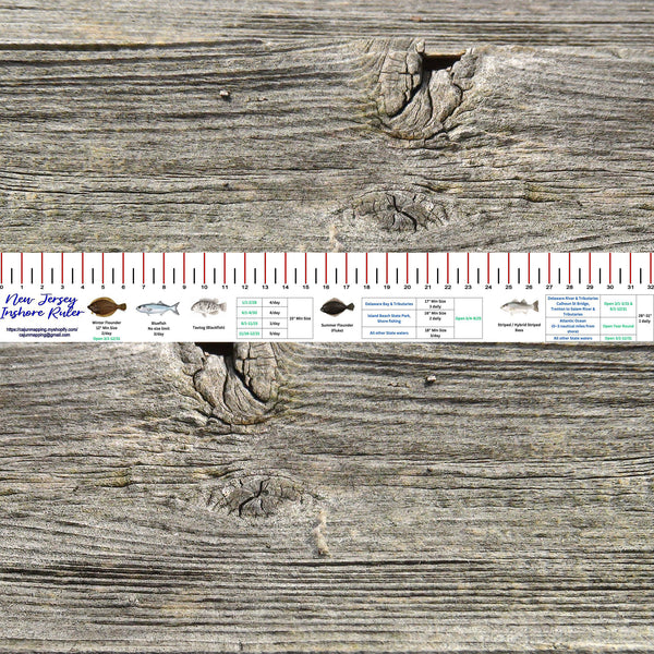 New Jersey Inshore Fishing Ruler Decal – Cajun Mapping