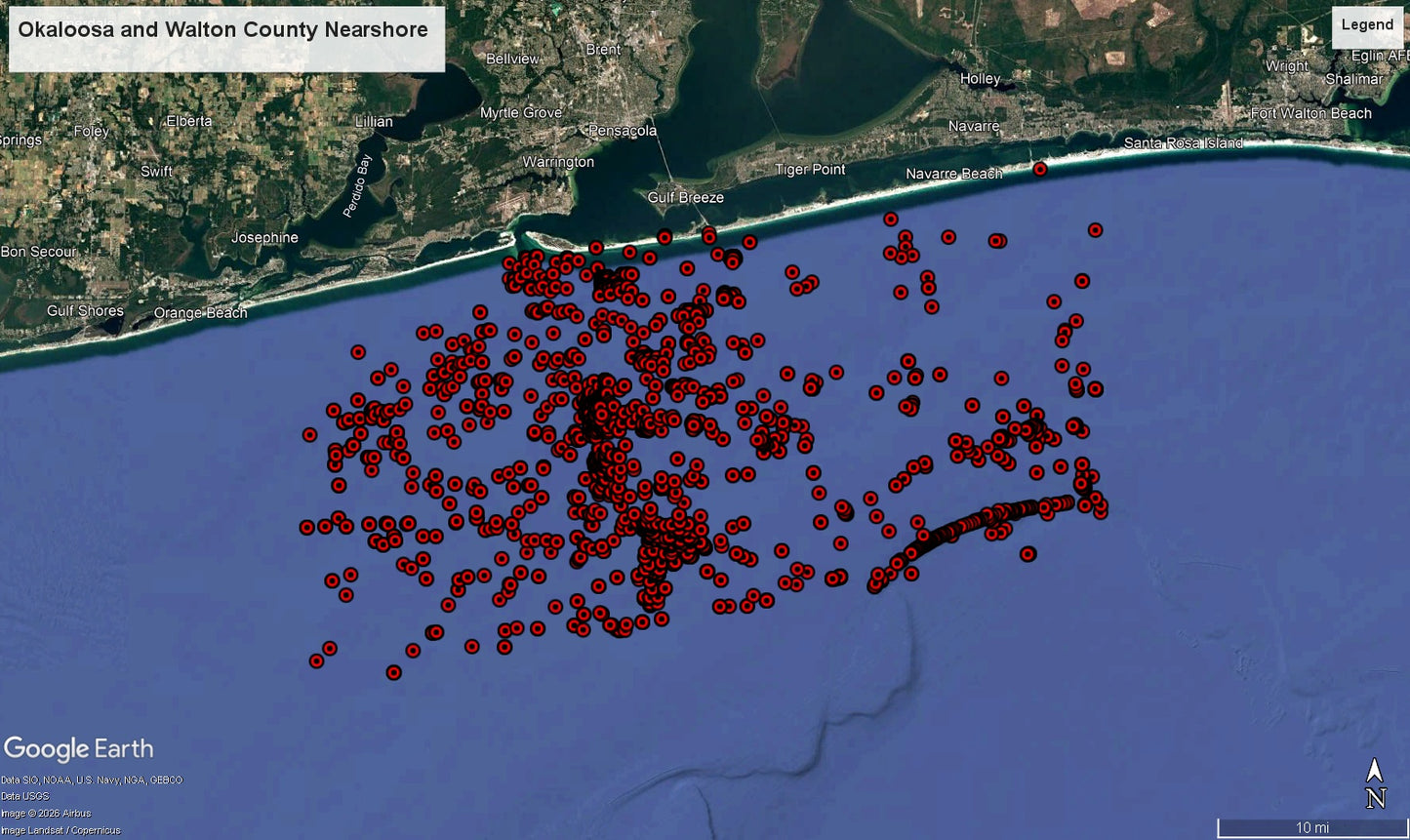 Okaloosa and Walton County Nearshore Hotspots