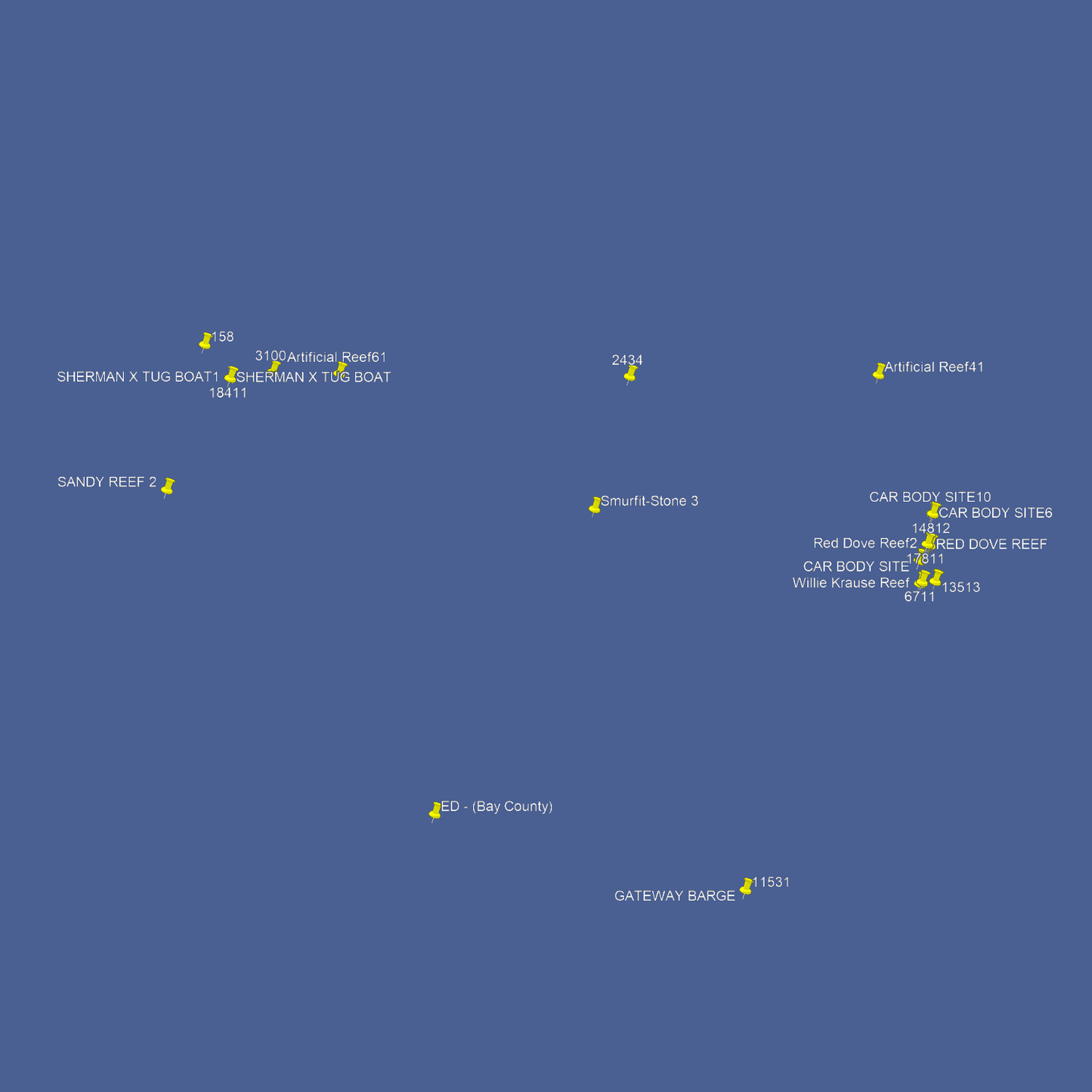 Panama City Beach Fishing Spots - Nearshore Numbers