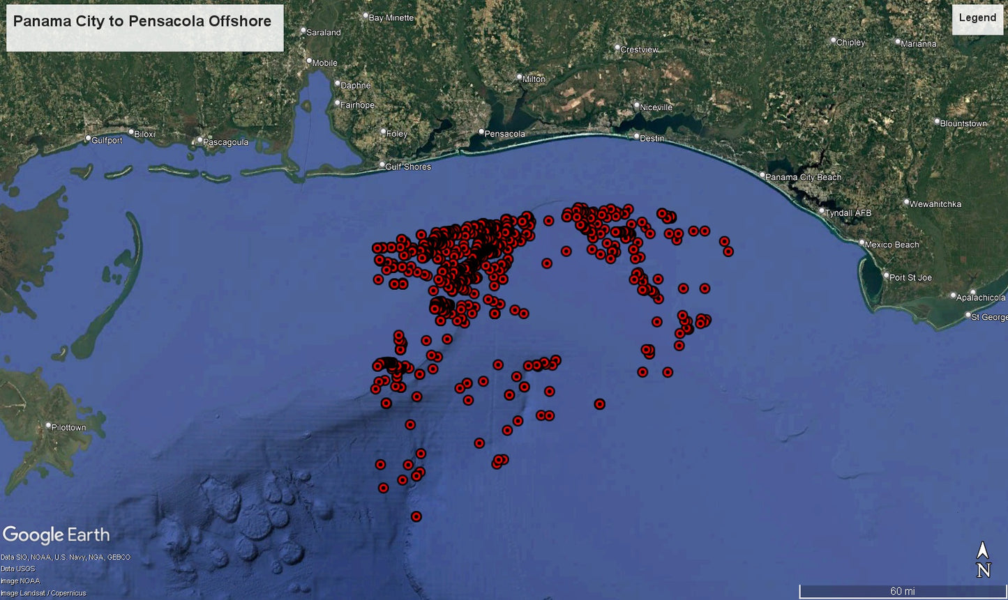 Panama City to Pensacola Offshore Hotspots