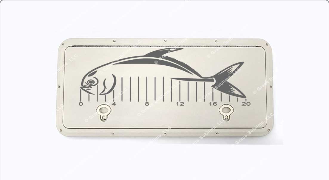Skipper Fish Ruler Pompano Custom Fish Ruler for Boat, Kayak, Ice Chest and More – Cajun ...