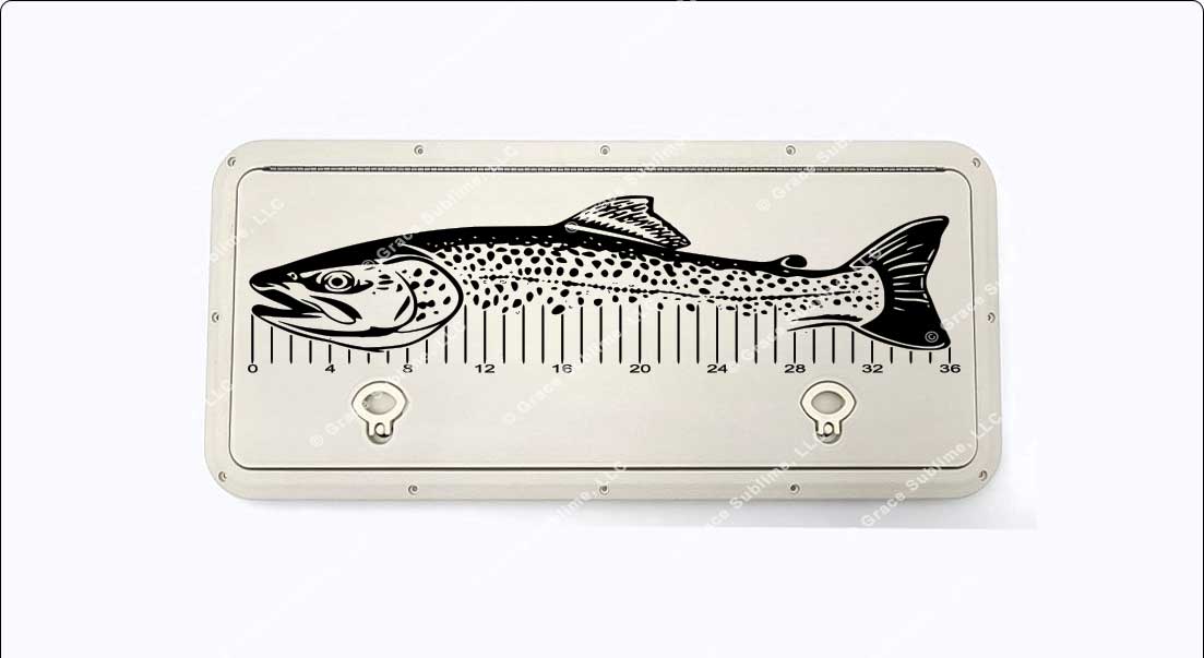 Rainbow Trout Custom Fish Ruler for Boat, Kayak, Ice Chest and More