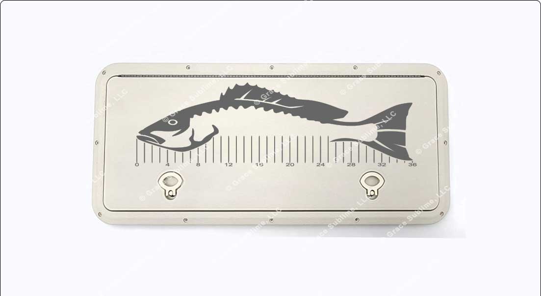 Red Snapper Custom Fish Ruler for Boat, Kayak, Ice Chest and More