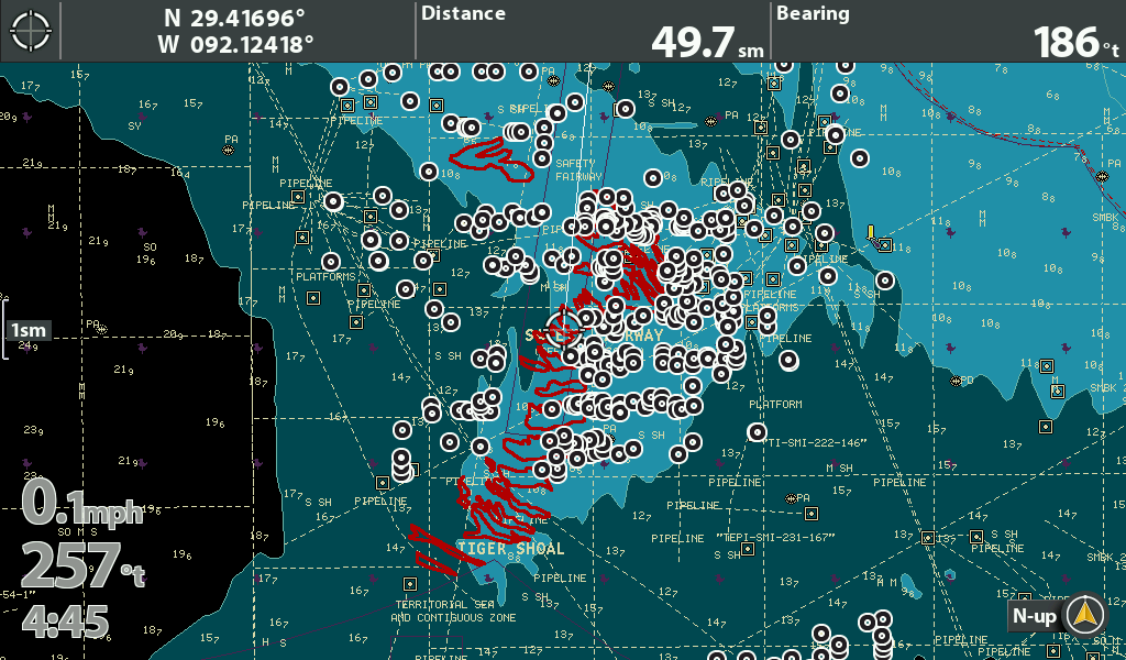 Tiger Shoals Fishing Map