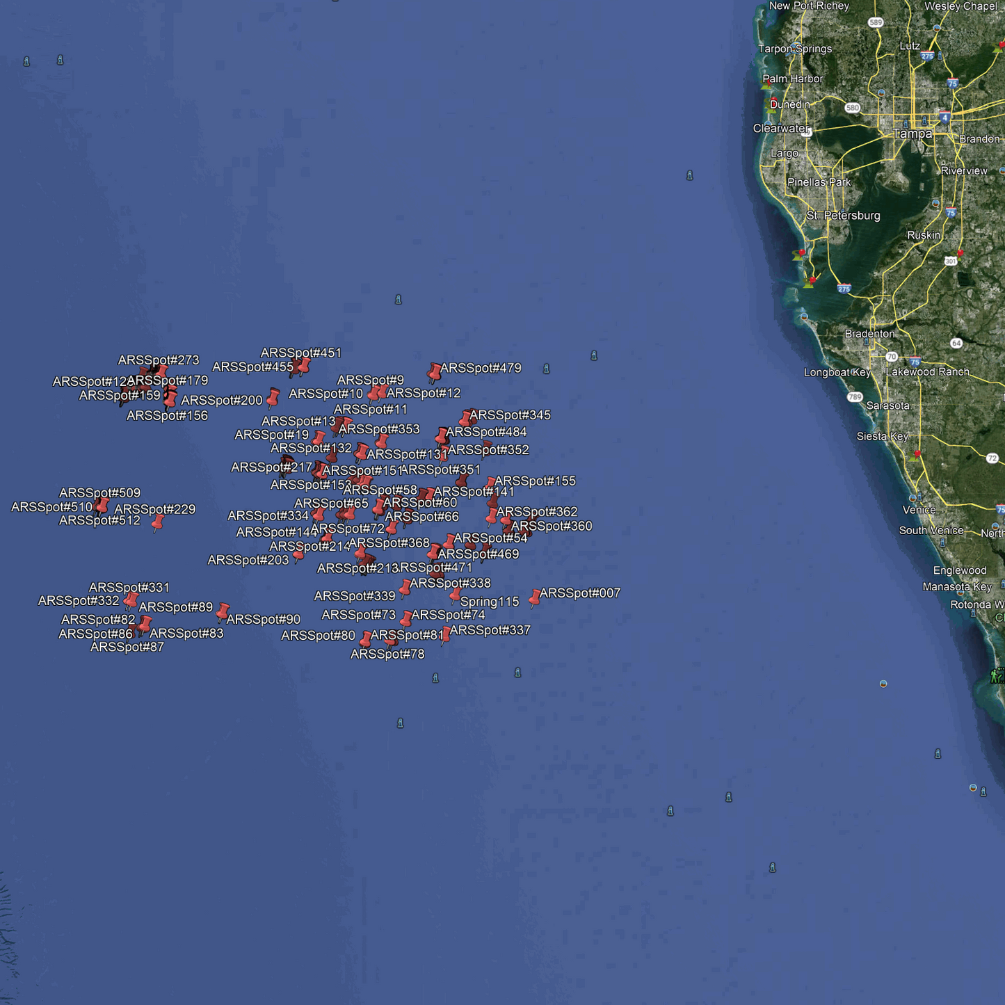 Sarasota & Venice Fishing Spots - Red Snapper Numbers