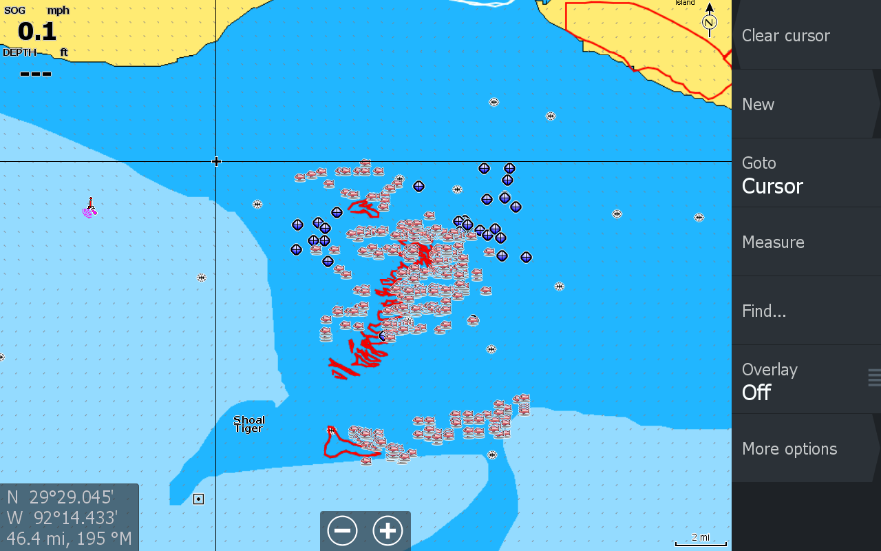 Tiger Shoals Fishing Map