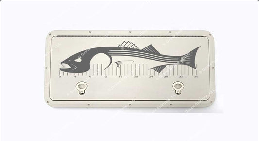 Striped Bass Custom Fish Ruler for Boat, Kayak, Ice Chest and More