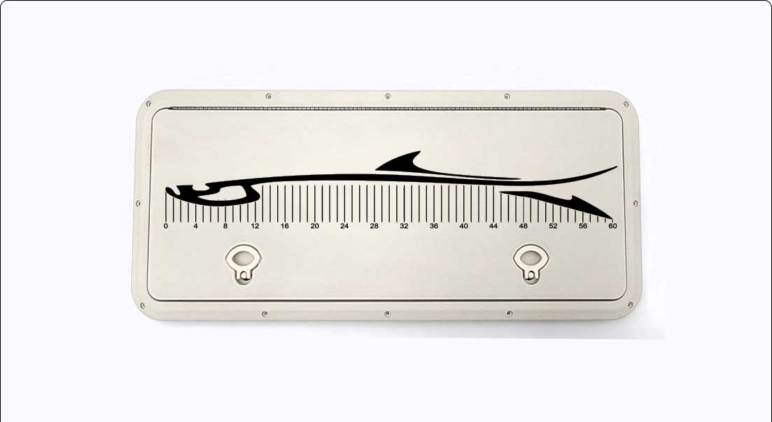Spline Fish Ruler Tarpon Custom Fish Ruler for Boat, Kayak, Ice Chest and More – Cajun ...