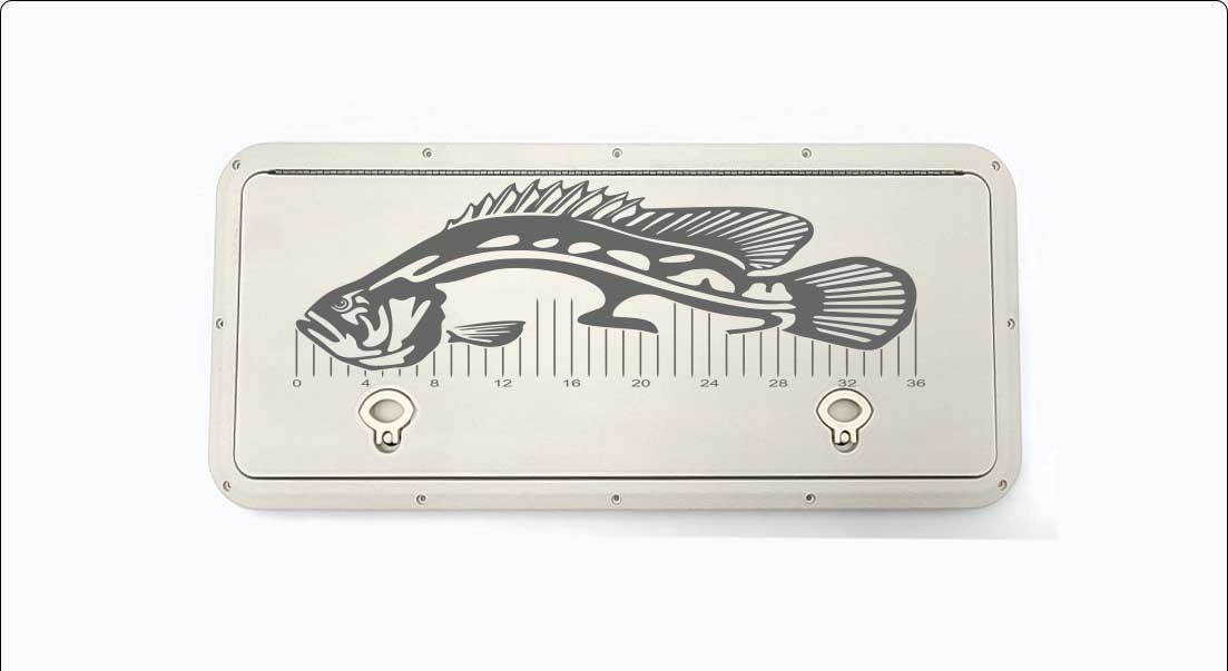 Skipper Fish Ruler Tripletail Custom Fish Ruler for Boat, Kayak, Ice Chest and More ...