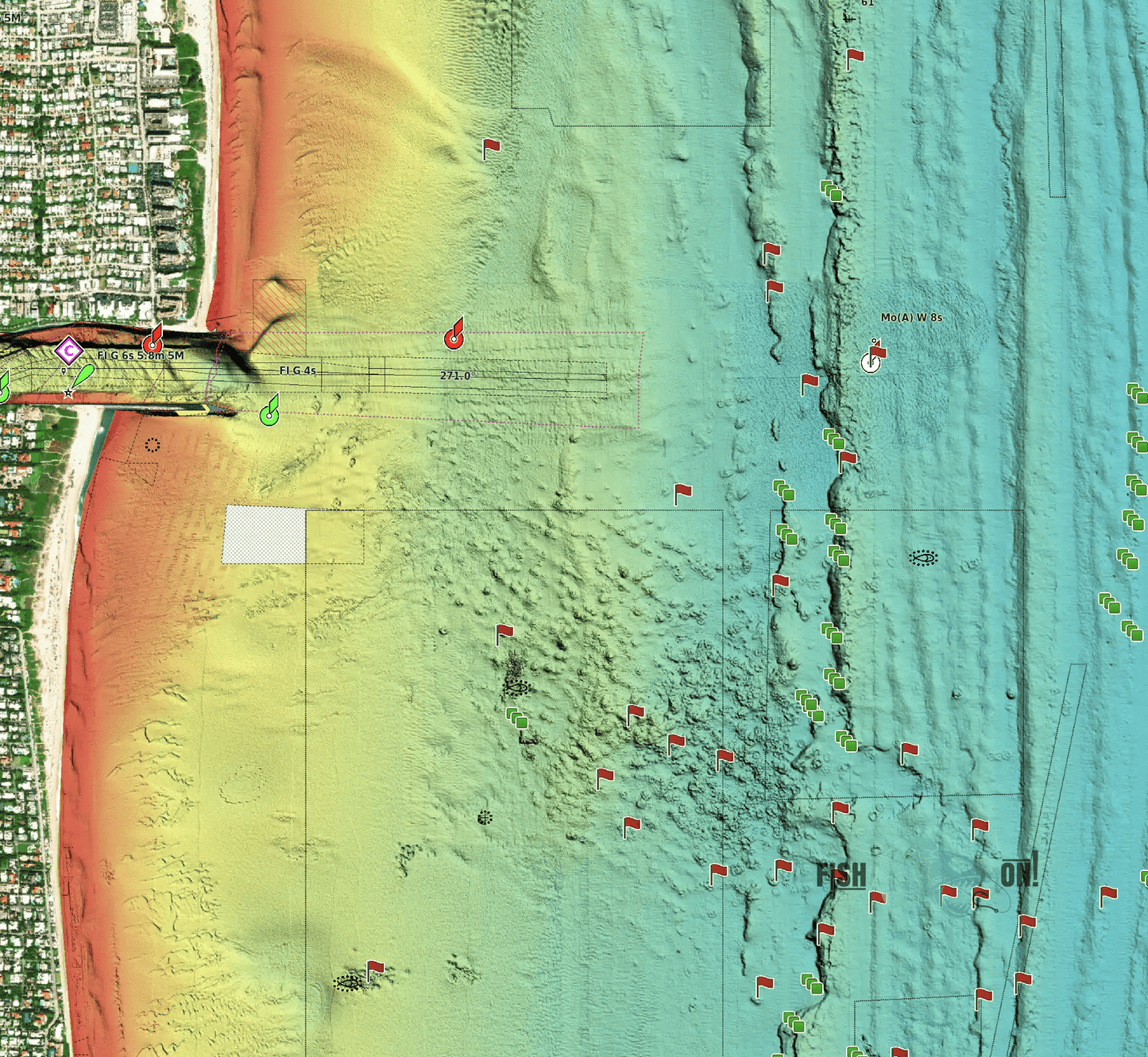Palm Beach Fishing Spots - Nearshore Numbers