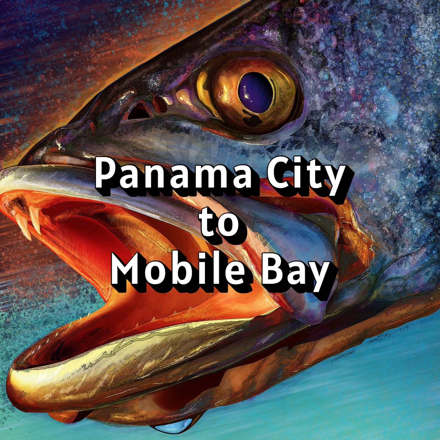 Panama City to Mobile Bay Offshore Hot Spots Fishing Map