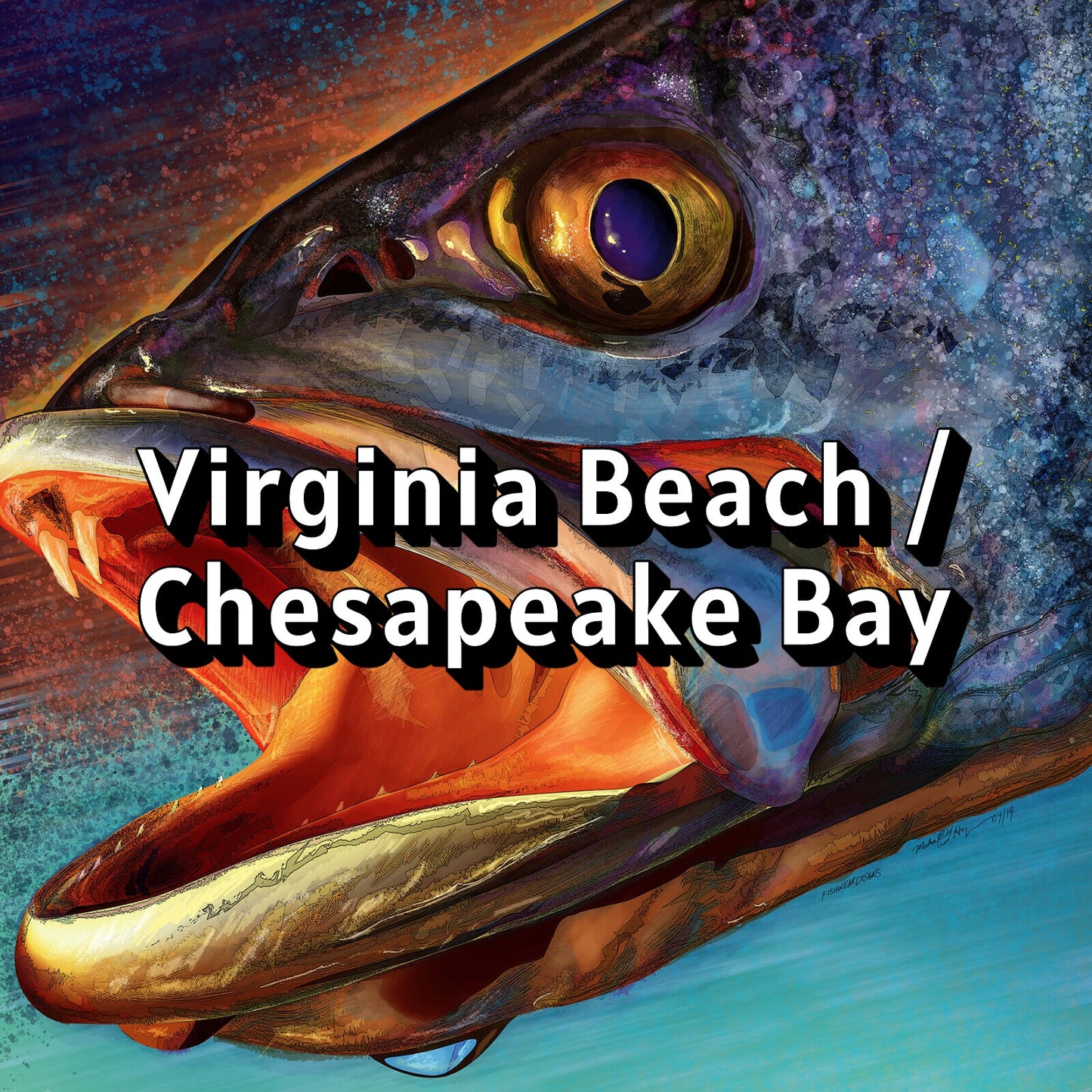 Virginia Beach and Offshore Hot Spots Fishing Map