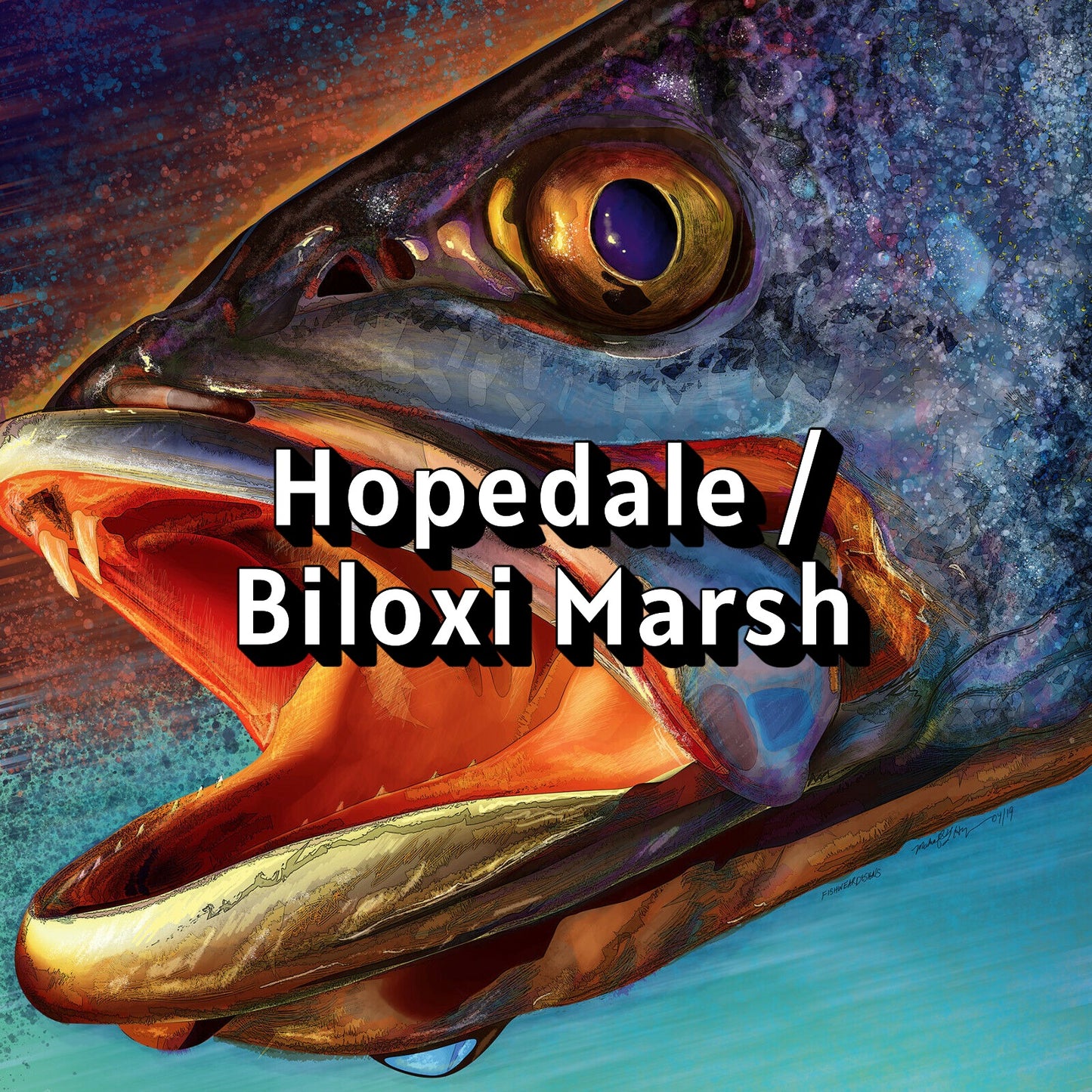 Hopedale - Biloxi Marsh Hot Spots Fishing Map