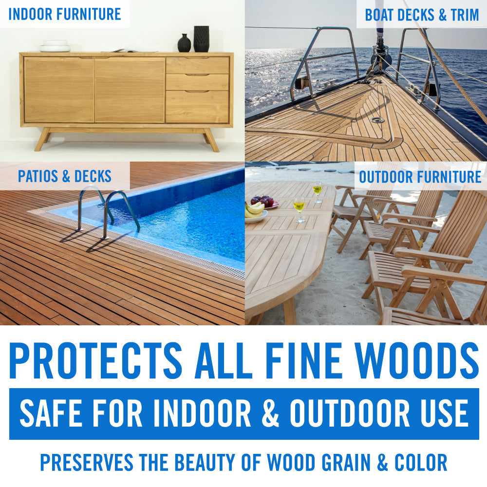 Teak Cleaner Brightening and Sealer Set