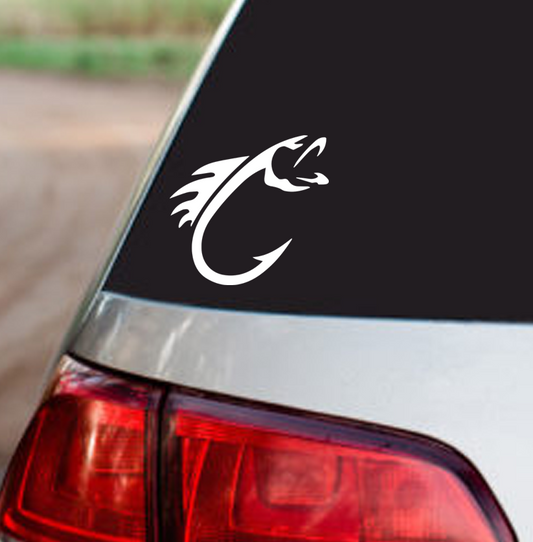 Fish Hook Vinyl Decal